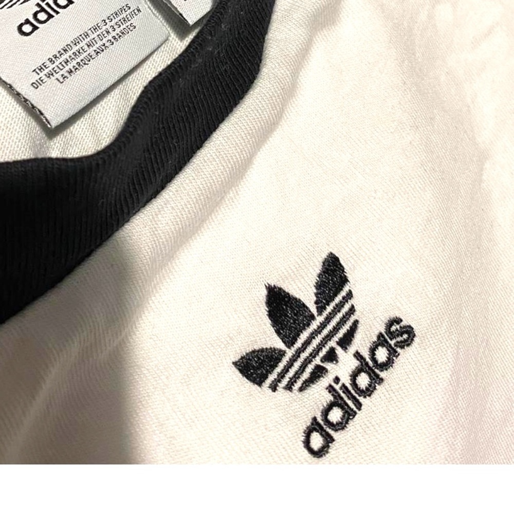 Women’s Adidas NWT White / Black Cropped Top - Picture 3 of 9